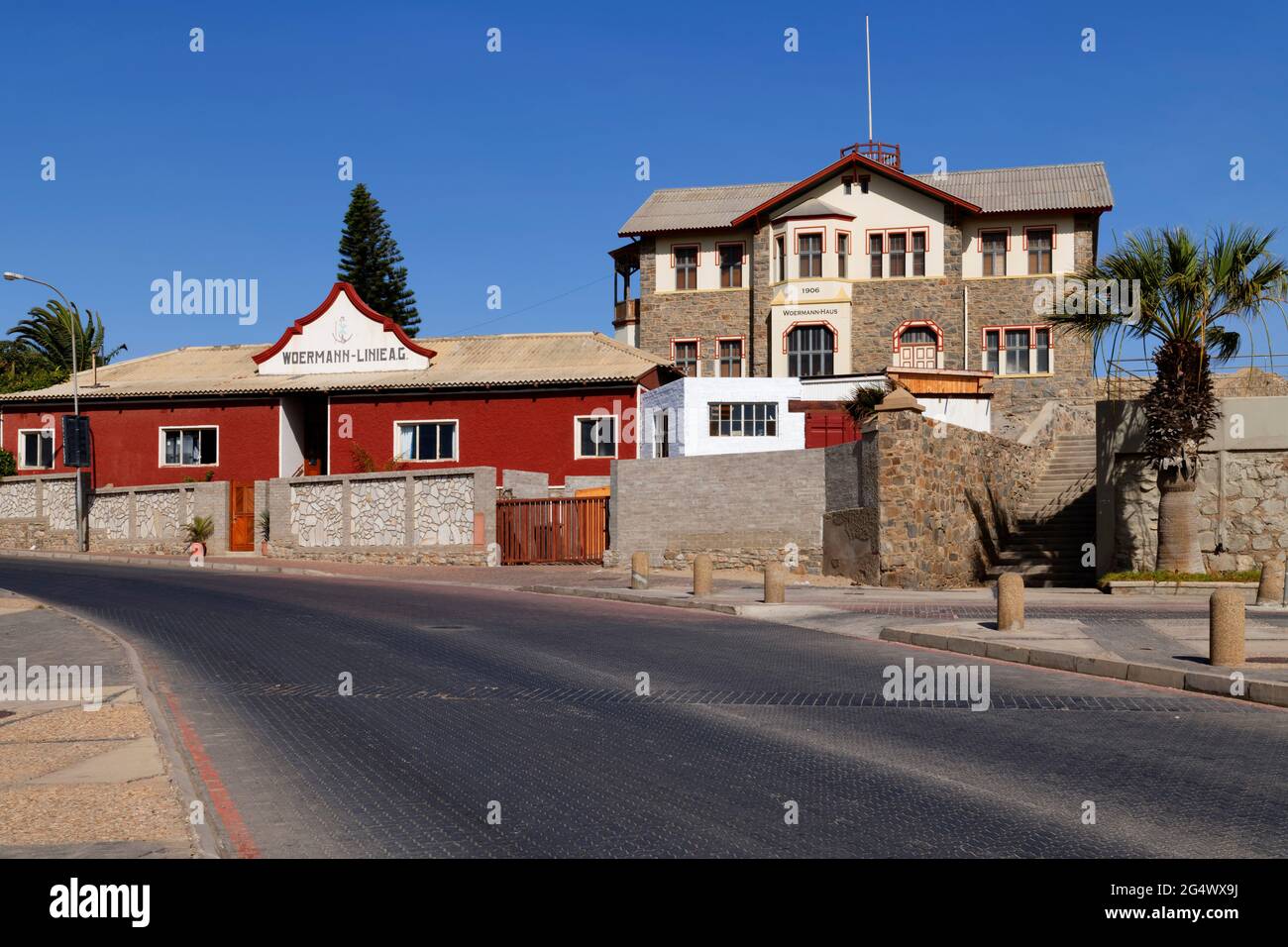 Lüderitz: Casa Woermann a Hafenstrasse, edificio di epoca coloniale, Karas Regione, Namibia Foto Stock