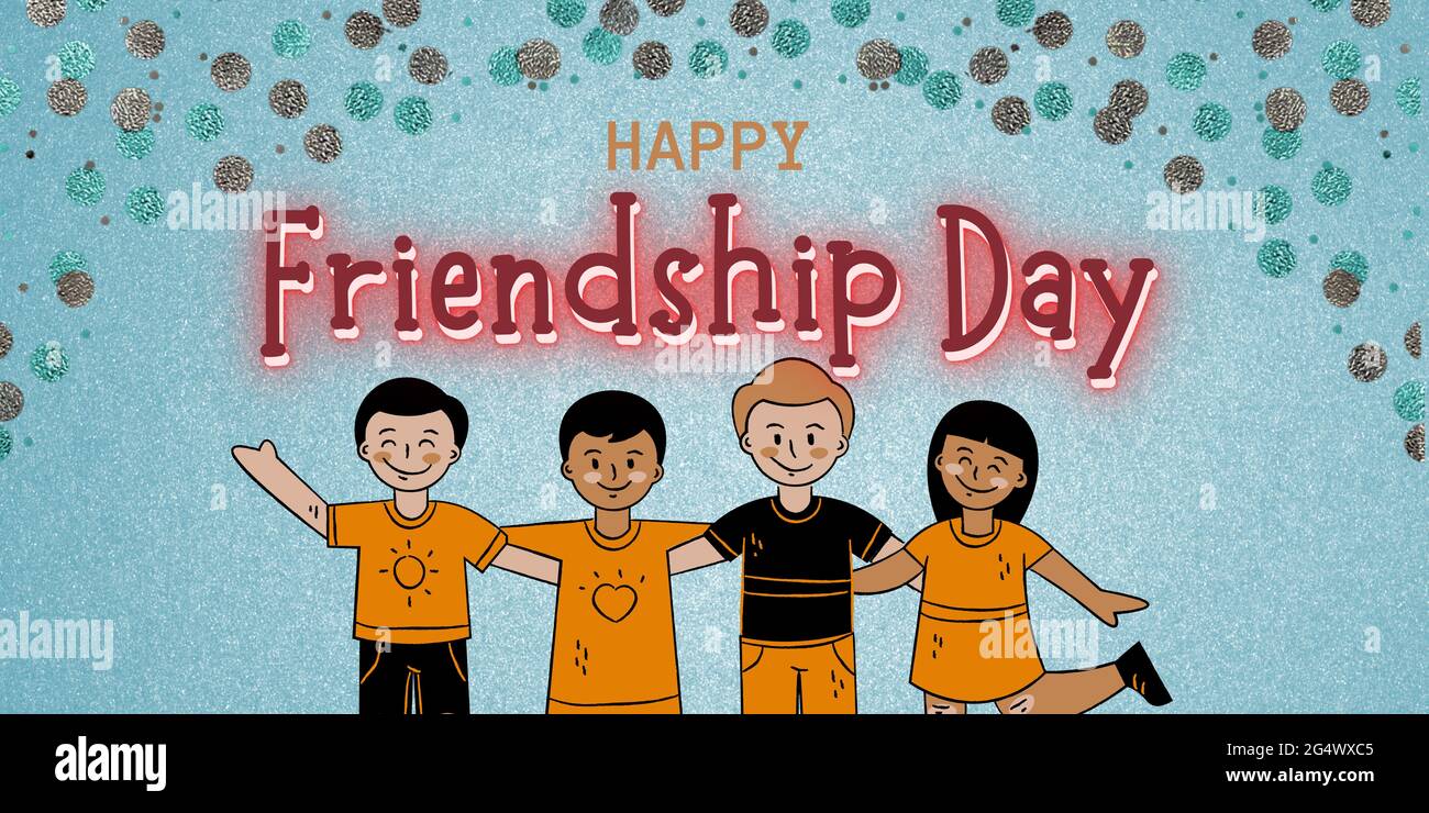 La Giornata dell'amicizia viene celebrata ogni anno la prima Domenica di Agosto Foto Stock
