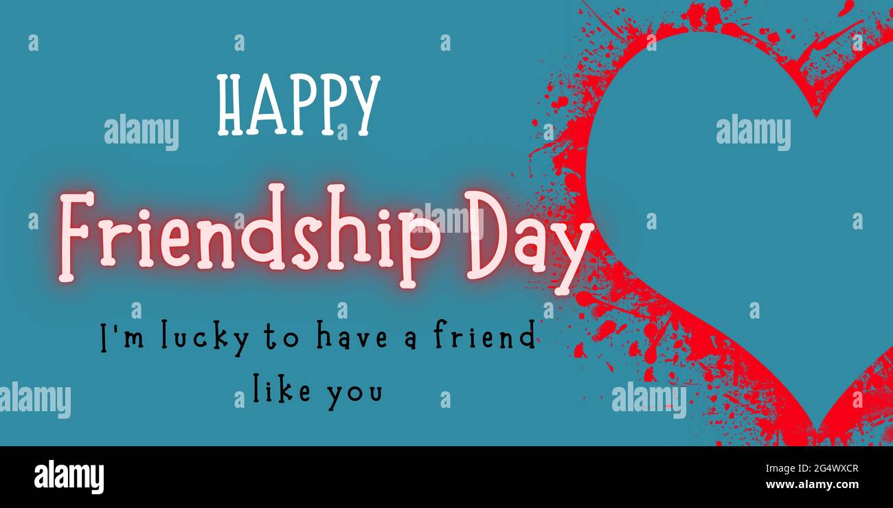 La Giornata dell'amicizia viene celebrata ogni anno la prima Domenica di Agosto Foto Stock