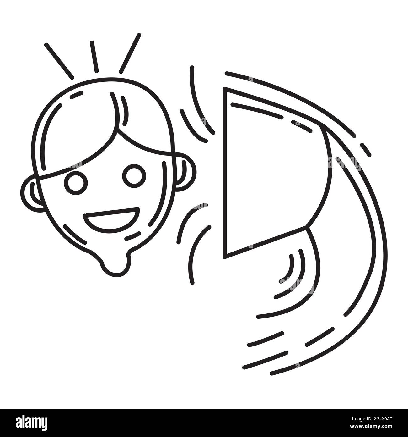 Giochi bambini tubo voce, gioco, bambini, asilo. Mano disegnata set di  icone, nero profilo, icona doodle, vettore icona disegno Immagine e  Vettoriale - Alamy