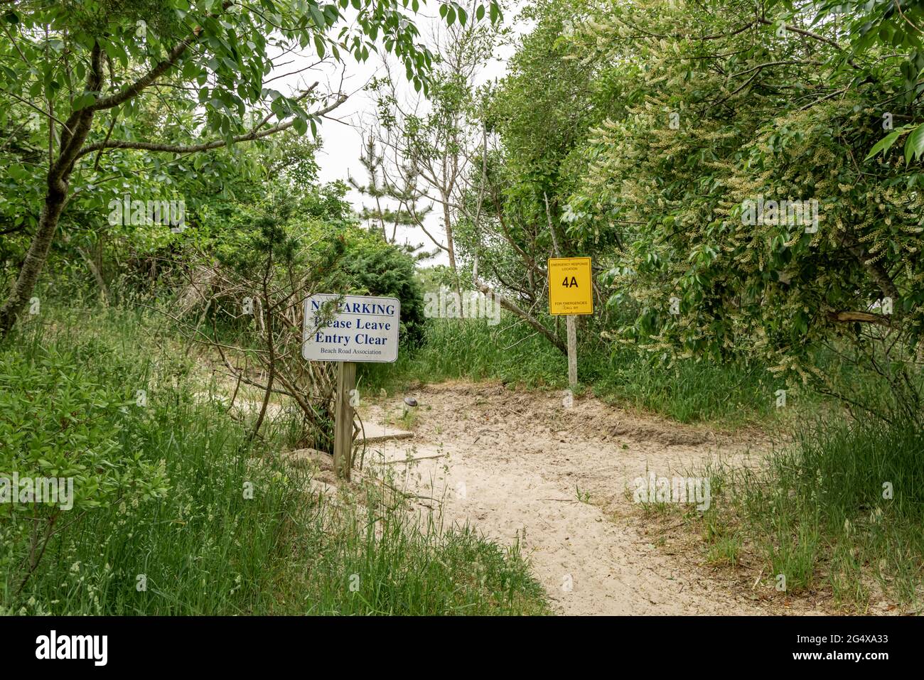 Percorso privato di accesso alla spiaggia, 4A ad Amagansett, NY Foto Stock