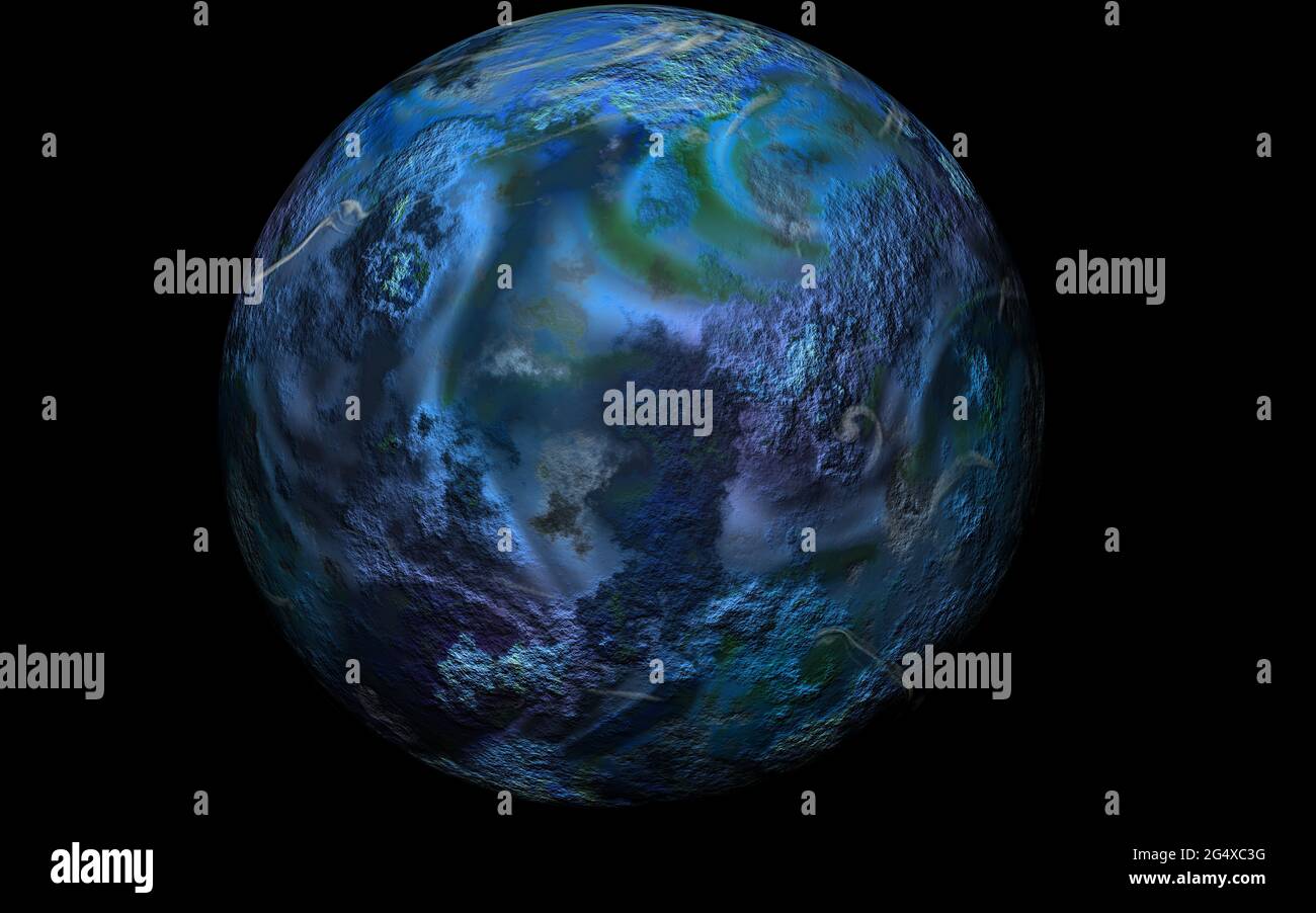 Immagine 3d ad alta risoluzione generata dal computer del pianeta Urano. Foto Stock