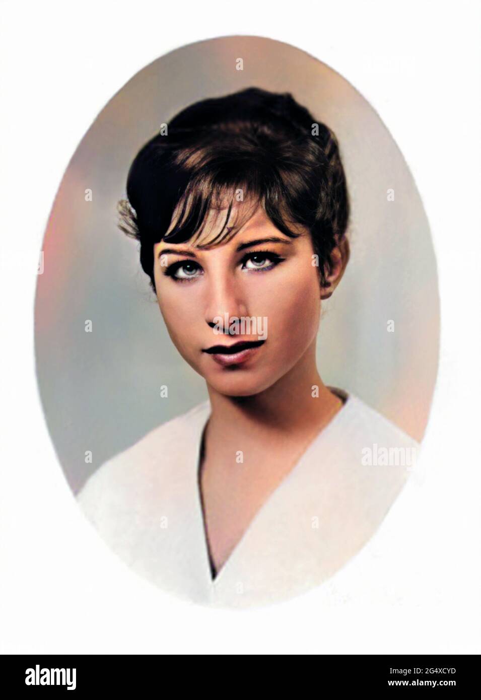 1959 c., USA : la celebre cantante americana BARBRA STREISAND ( nata nel 1942 ) quando era una giovane ragazza di 17 anni del suo Annuario della High School . Fotografo sconosciuto. COLORIZZATO DIGITALMENTE . - STORIA - FOTO STORICHE - personalità da giovane giovani - ragazza - personalità personalità quando era giovane - INFANTA - INFANZIA - musica pop - MUSICA - cantante --- ARCHIVIO GBB Foto Stock