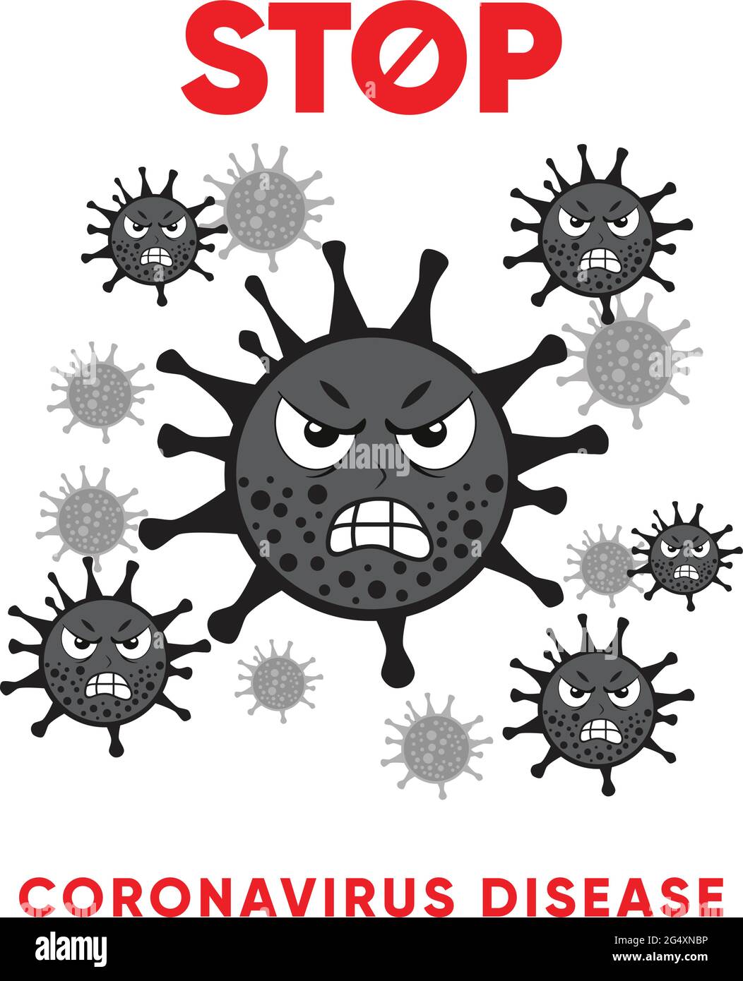 Illustrazione vettoriale infezione da virus corona. virus 2019-nscoc virus.corona virus microbo. pericolo di corona virus, cellula corona. focolaio di disense Illustrazione Vettoriale