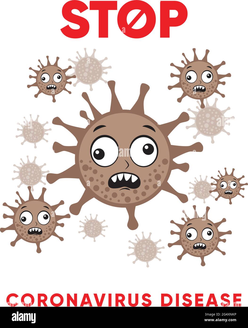 Illustrazione vettoriale infezione da virus corona. virus 2019-nscoc virus.corona virus microbo. pericolo di corona virus, cellula corona. focolaio di disense Illustrazione Vettoriale