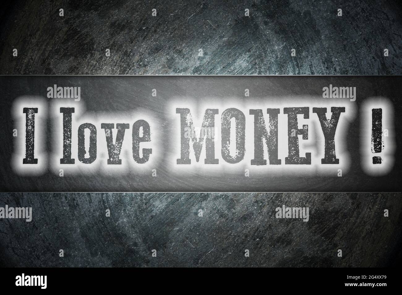 I Love Money Concept text on background Foto Stock