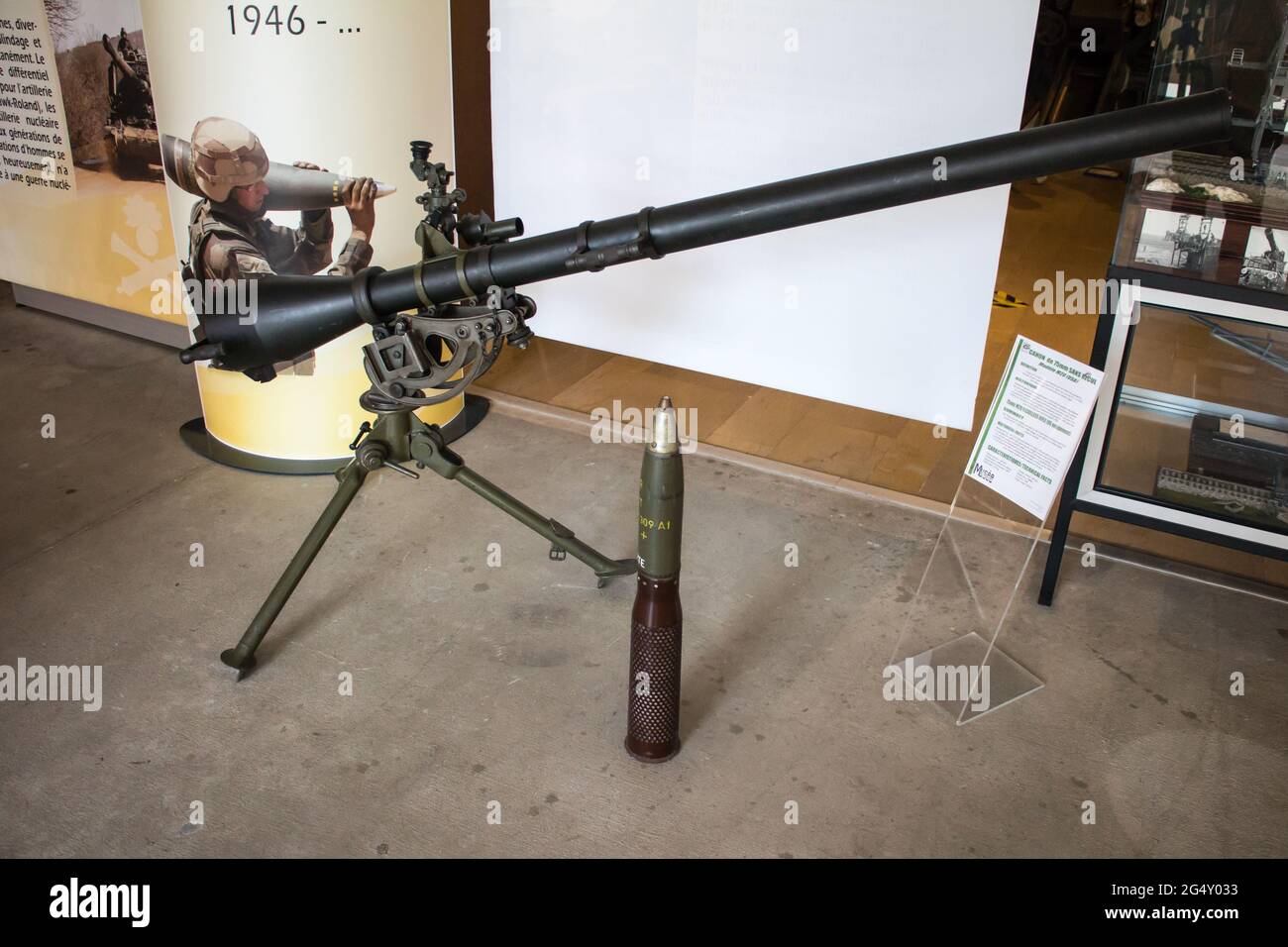 Musée de l'Artillerie - Draguignan (Var, Francia) : cannone da 75 mm senza recupero Foto Stock