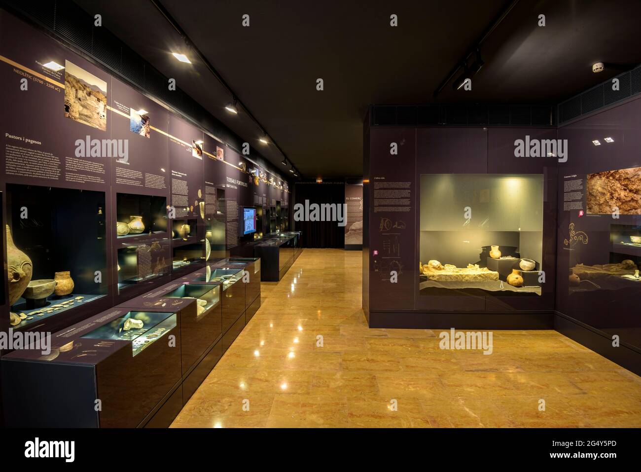 Museo Terres de l'Ebre ad Amposta. Pezzi della camera iberica, alcuni dei quali sono stati trovati nella colonia di Moleta del Remei (Catalogna, Spagna) Foto Stock