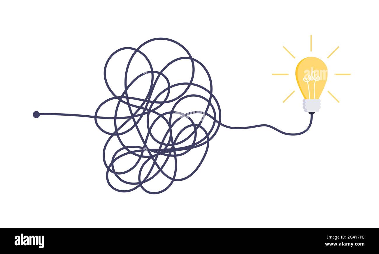 Un modo semplice e complesso dall'inizio all'idea. Caos semplificazione, risoluzione dei problemi e soluzioni aziendali idea di ricerca concetto vettore illustrazione. Illustrazione Vettoriale Un modo semplice e complesso dall'inizio all'idea. Caos semplificazione, risoluzione dei problemi e soluzioni aziendali idea di ricerca concetto vettore illustrazione. Illustrazione Vettoriale