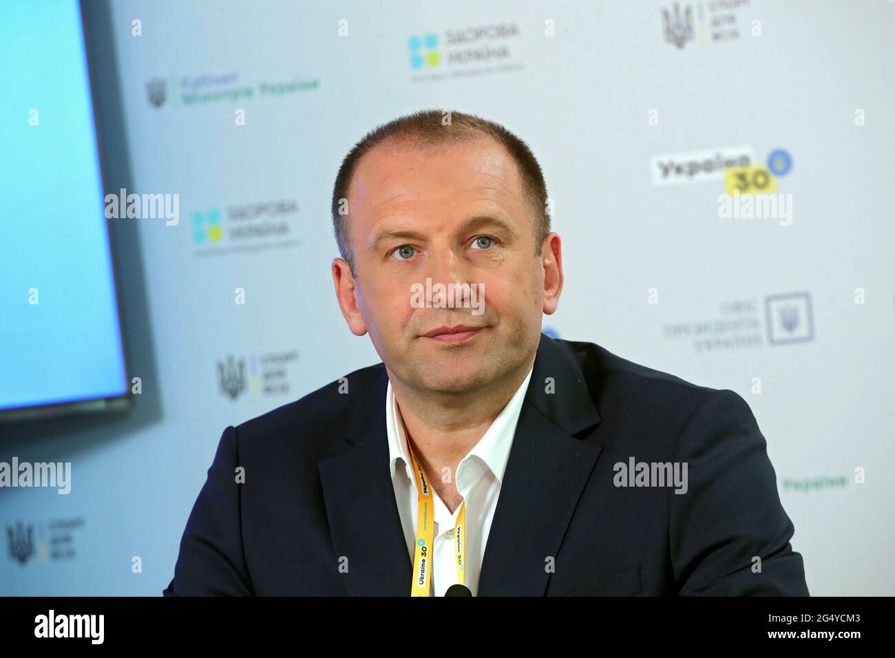 Non esclusivo: KIEV, UCRAINA - 23 GIUGNO 2021 - Capo del Comitato di Educazione fisica e Sport del Ministero dell'Educazione e della Scienza di Ukra Foto Stock