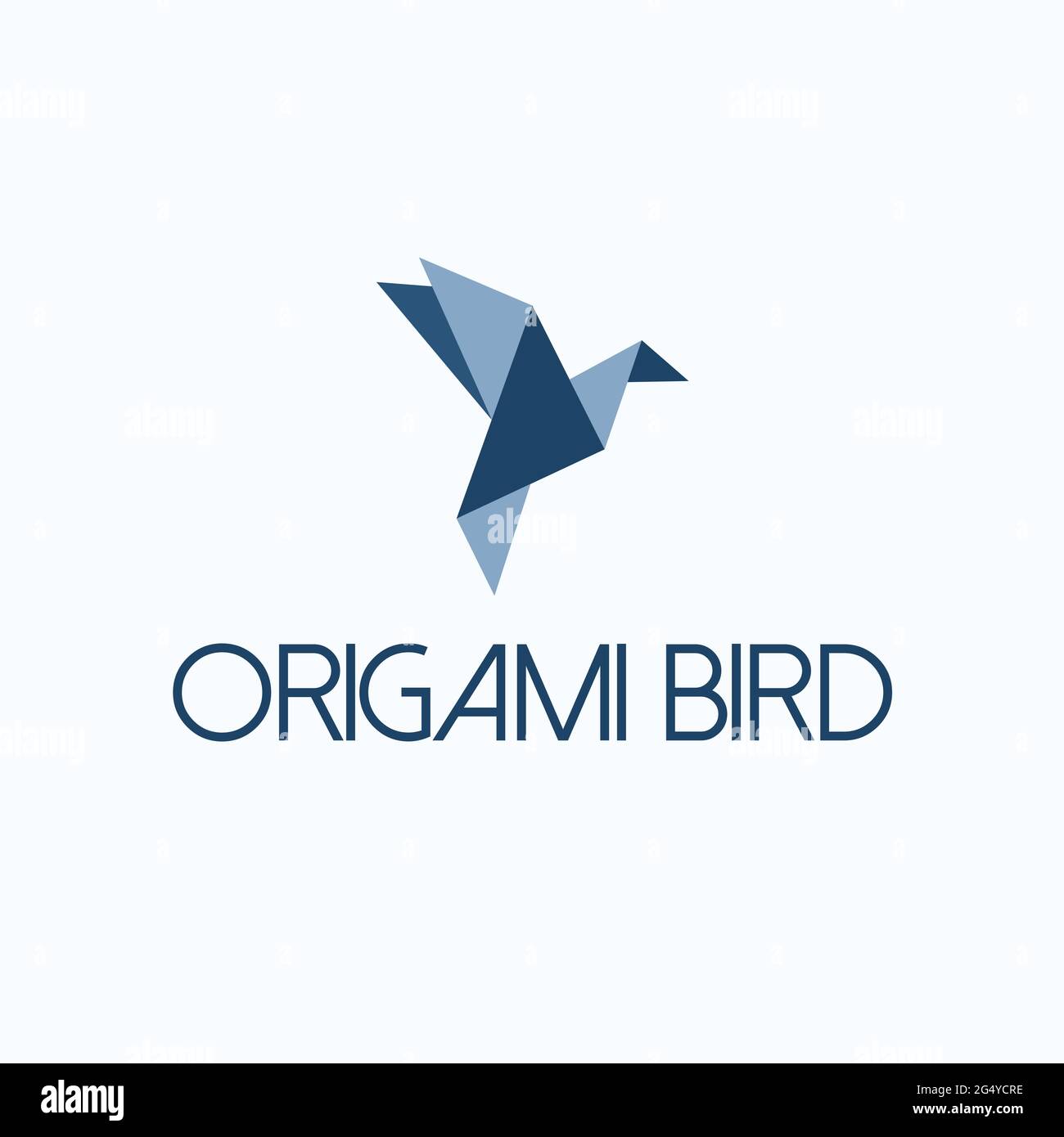 origami bird / esclusivo logo di ispirazione Illustrazione Vettoriale