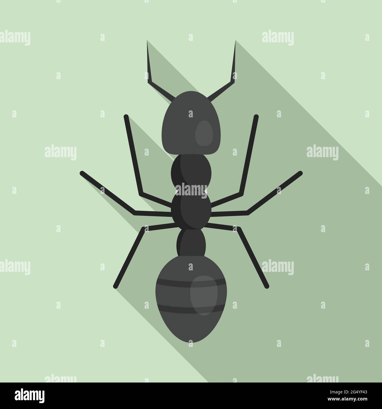 Icona di formica contadina, stile piatto Illustrazione Vettoriale