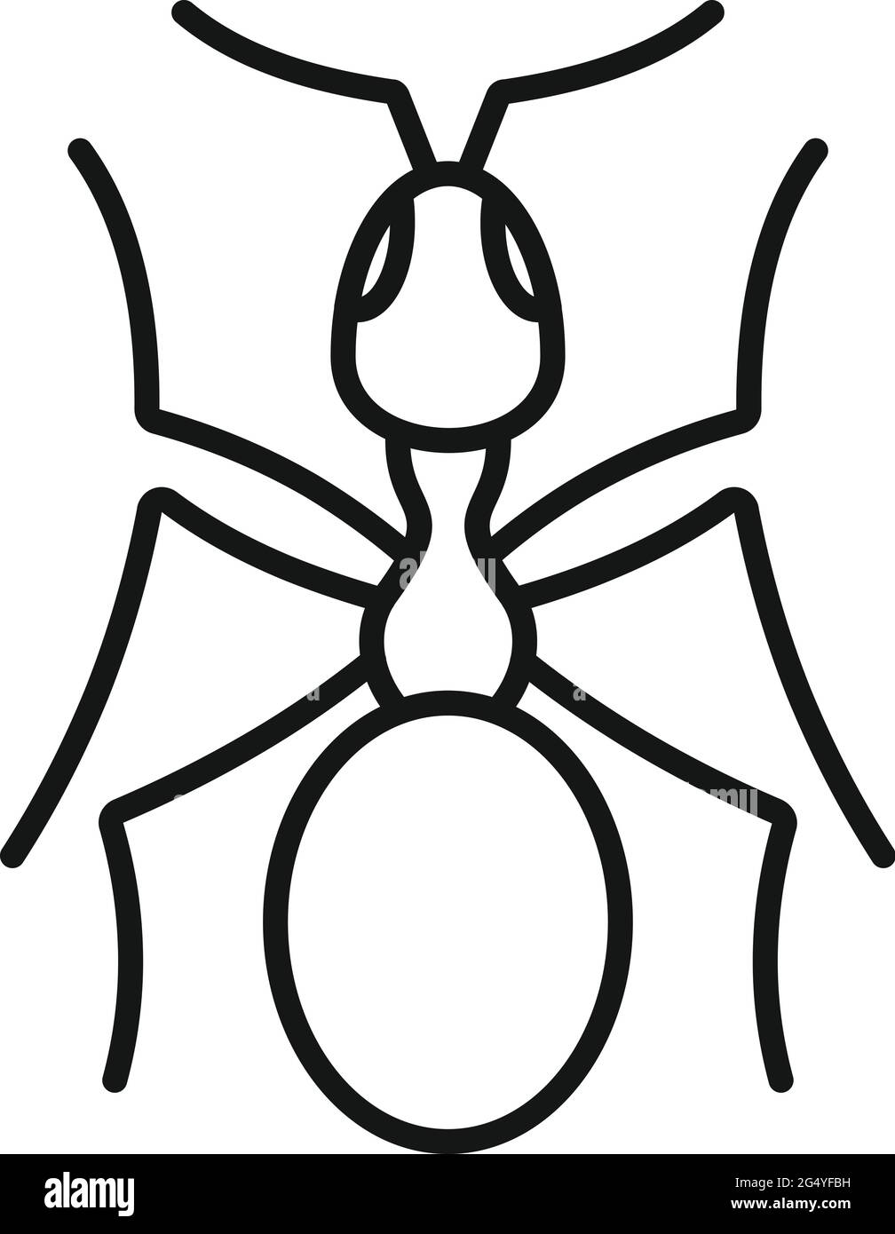 Icona della regina formica, stile del contorno Illustrazione Vettoriale