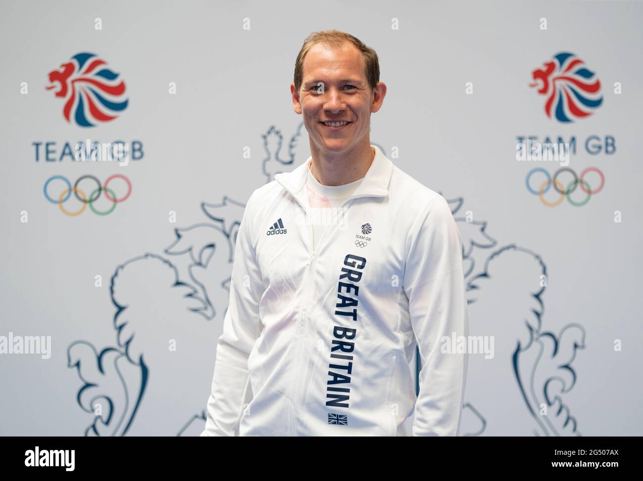 Thomas toolis durante la sessione di kitting out per le Olimpiadi di Tokyo 2020 al Birmingham NEC, Regno Unito. Data immagine: Lunedì 21 giugno 2021. Foto Stock