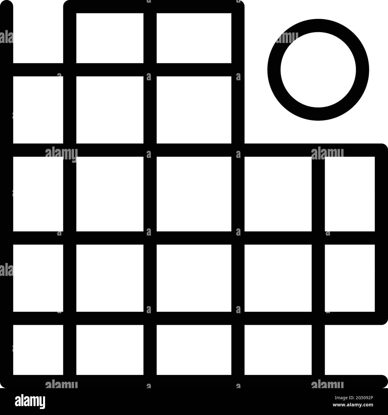 Icona della rete di proiezione ologramma. Contorno icona vettore rete proiezione ologramma per web design isolato su sfondo bianco Illustrazione Vettoriale