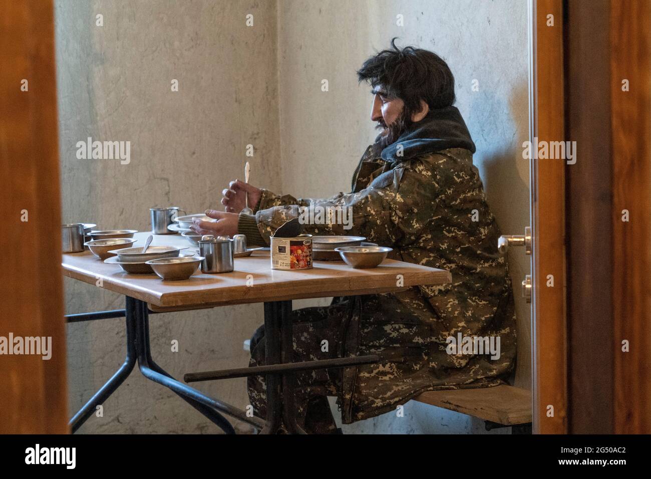 Manichino armeno utilizzato in Trophy Park, Baku, Azerbaigian. 16.06.21 Foto Stock