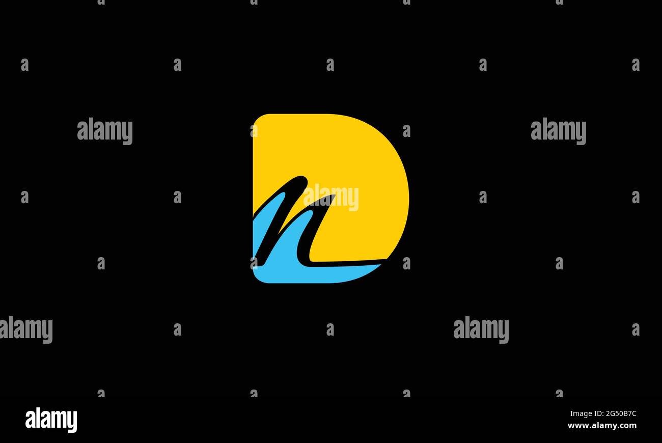 DN o ND D e N Design creativo e moderno con logo Letter Illustrazione Vettoriale