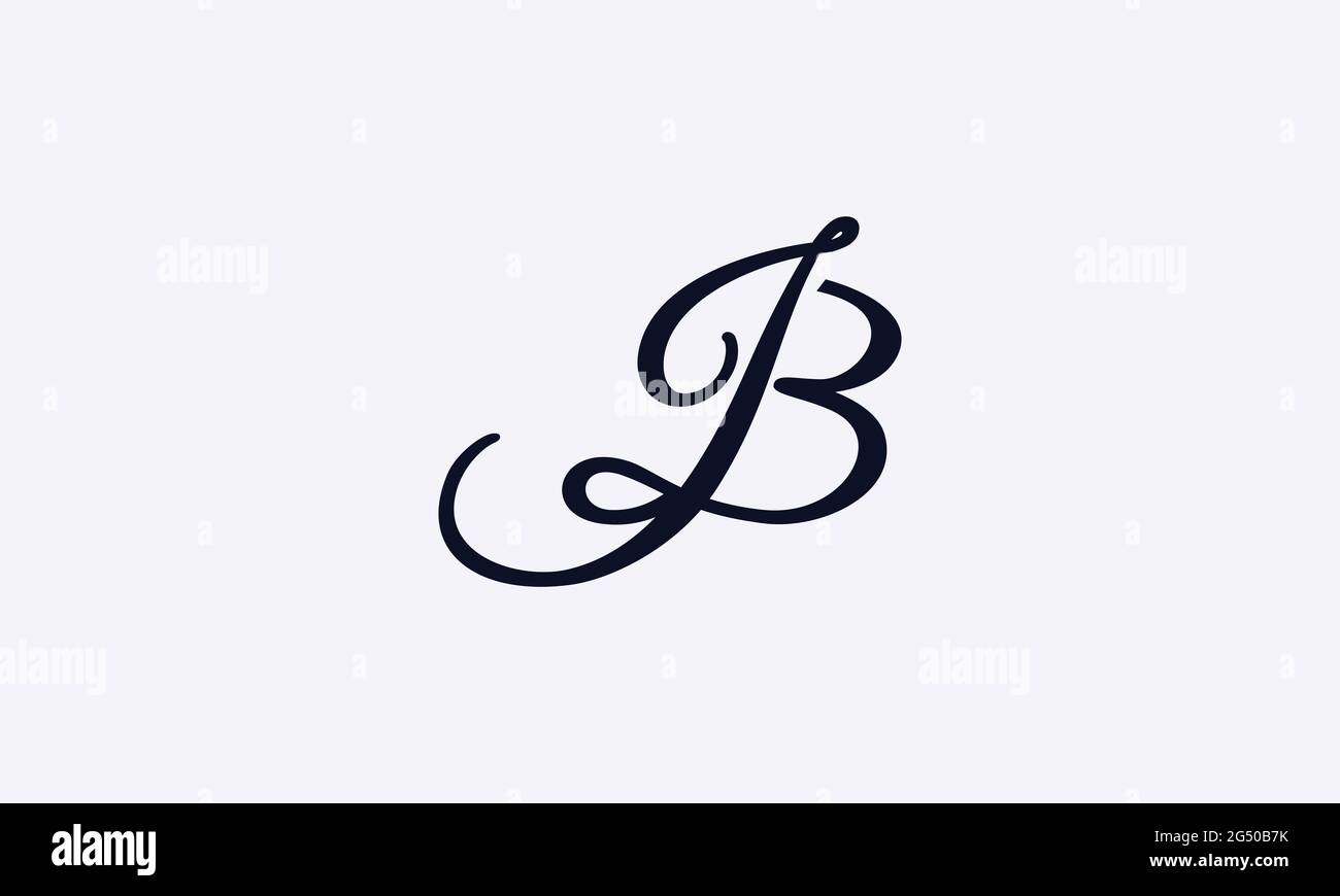 JB e BJ o B e J modello di logo con marchio di lettera astratto per le aziende Illustrazione Vettoriale