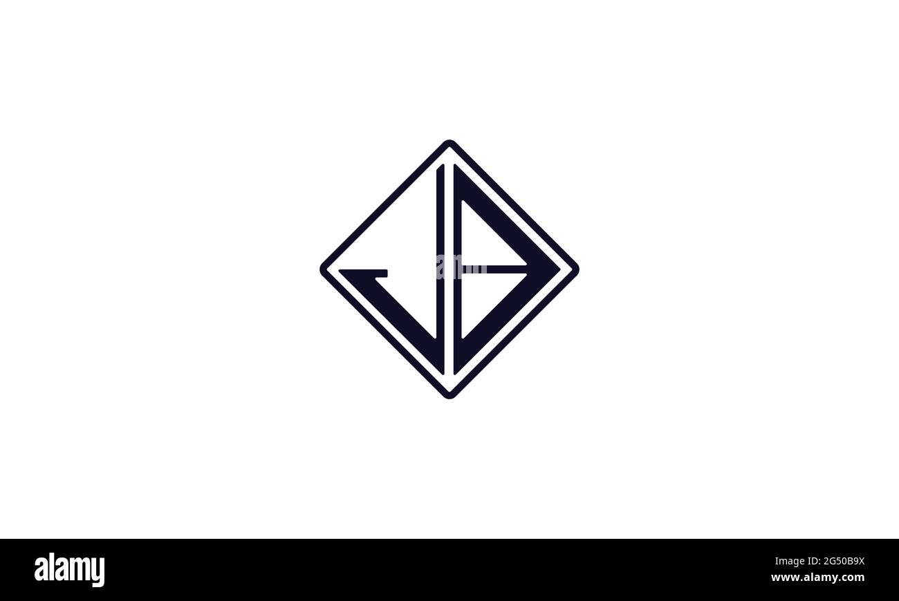 JB e BJ o B e J modello di logo con marchio di lettera astratto per le aziende Illustrazione Vettoriale
