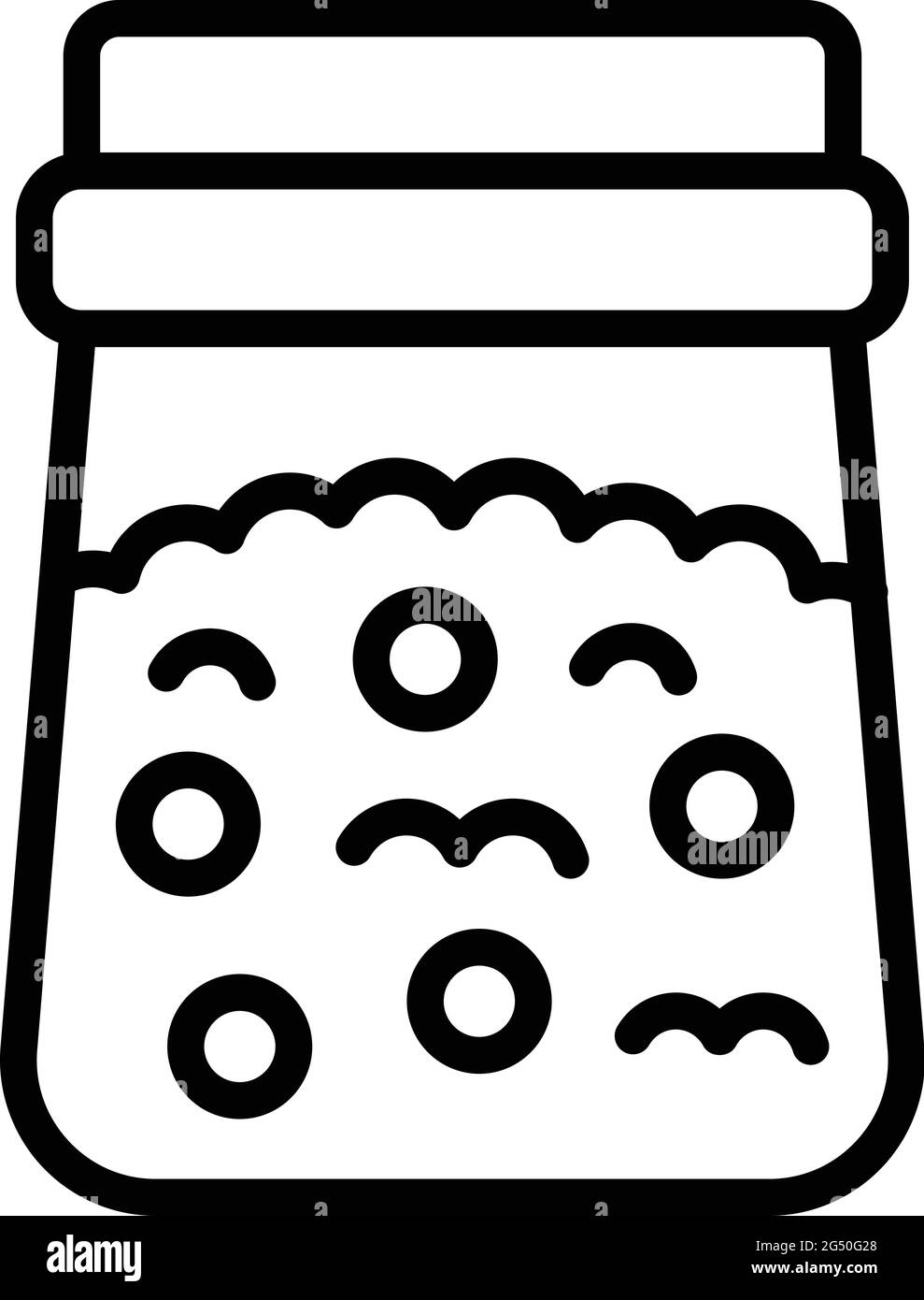 Icona vaso lenticchie. Icona vettoriale Lentil Jar per il web design isolato su sfondo bianco Illustrazione Vettoriale