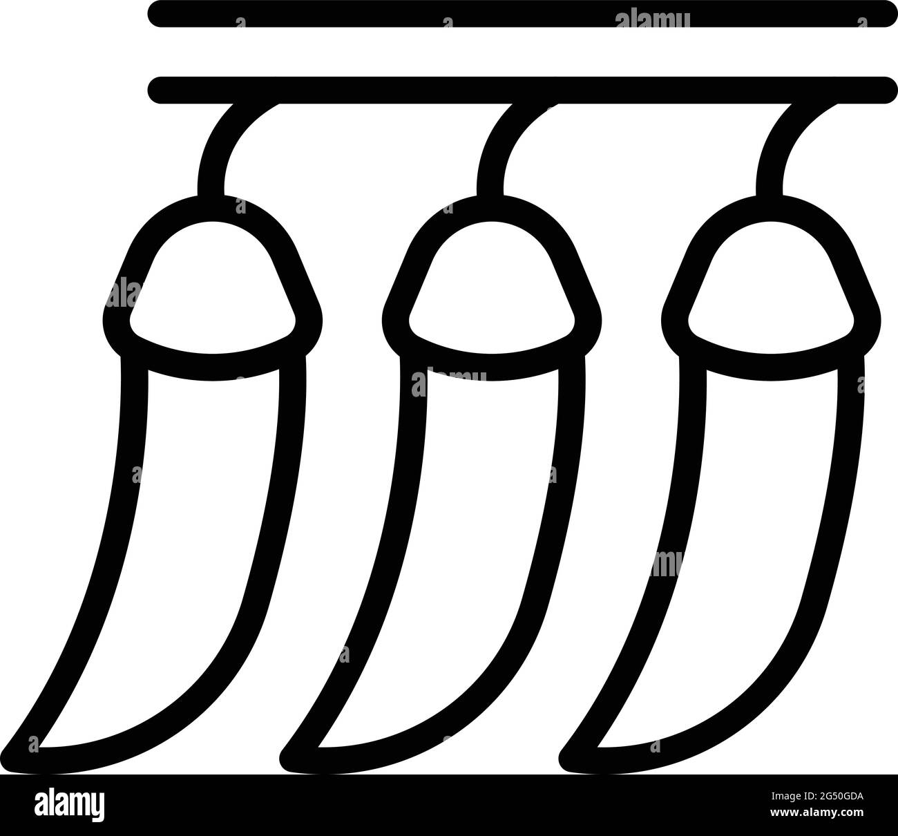 Icona della fattoria di lenticchie. Contorno Lentil farm icona vettore per web design isolato su sfondo bianco Illustrazione Vettoriale