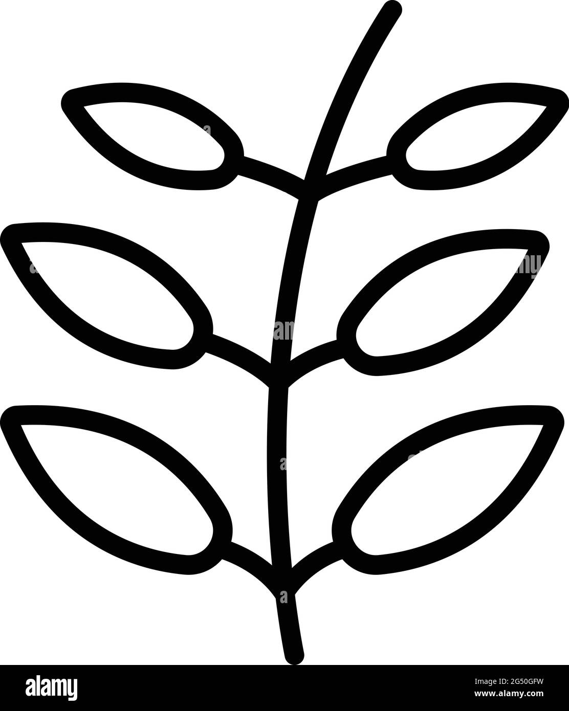 Icona pianta lenticchia. Contorno Lentil pianta vettore icona per web design isolato su sfondo bianco Illustrazione Vettoriale