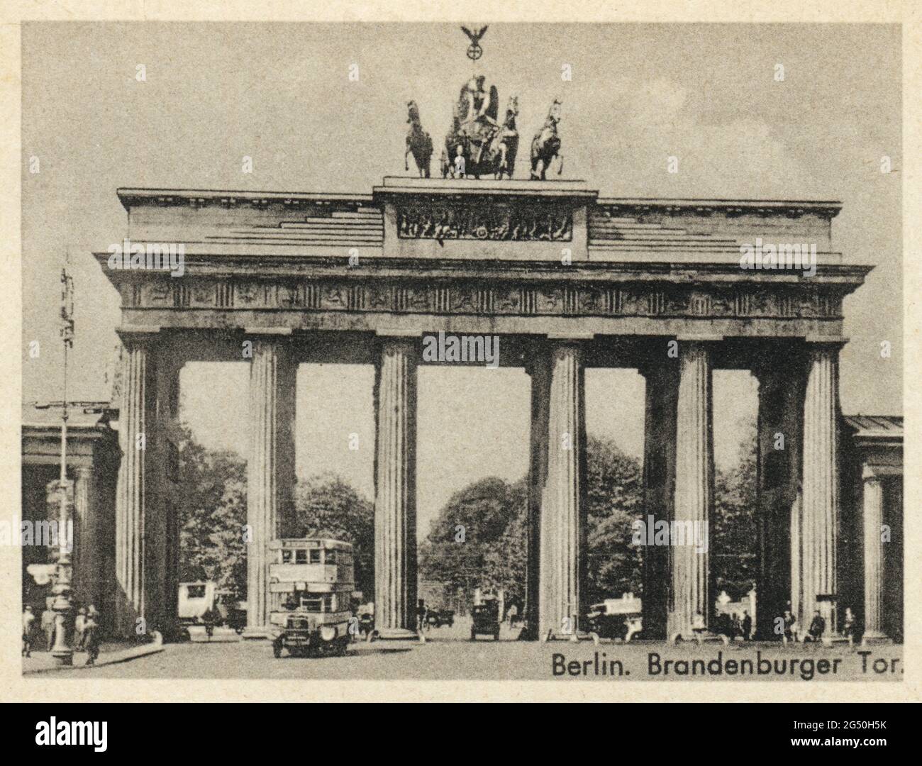 Vecchia foto di Berlino, Brandenburger Tor, Germania, anni '30 Foto Stock