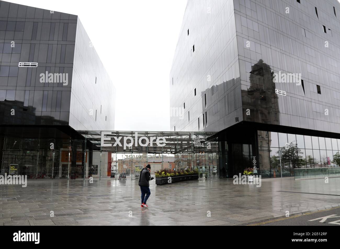 Giornata umida a Liverpool Foto Stock