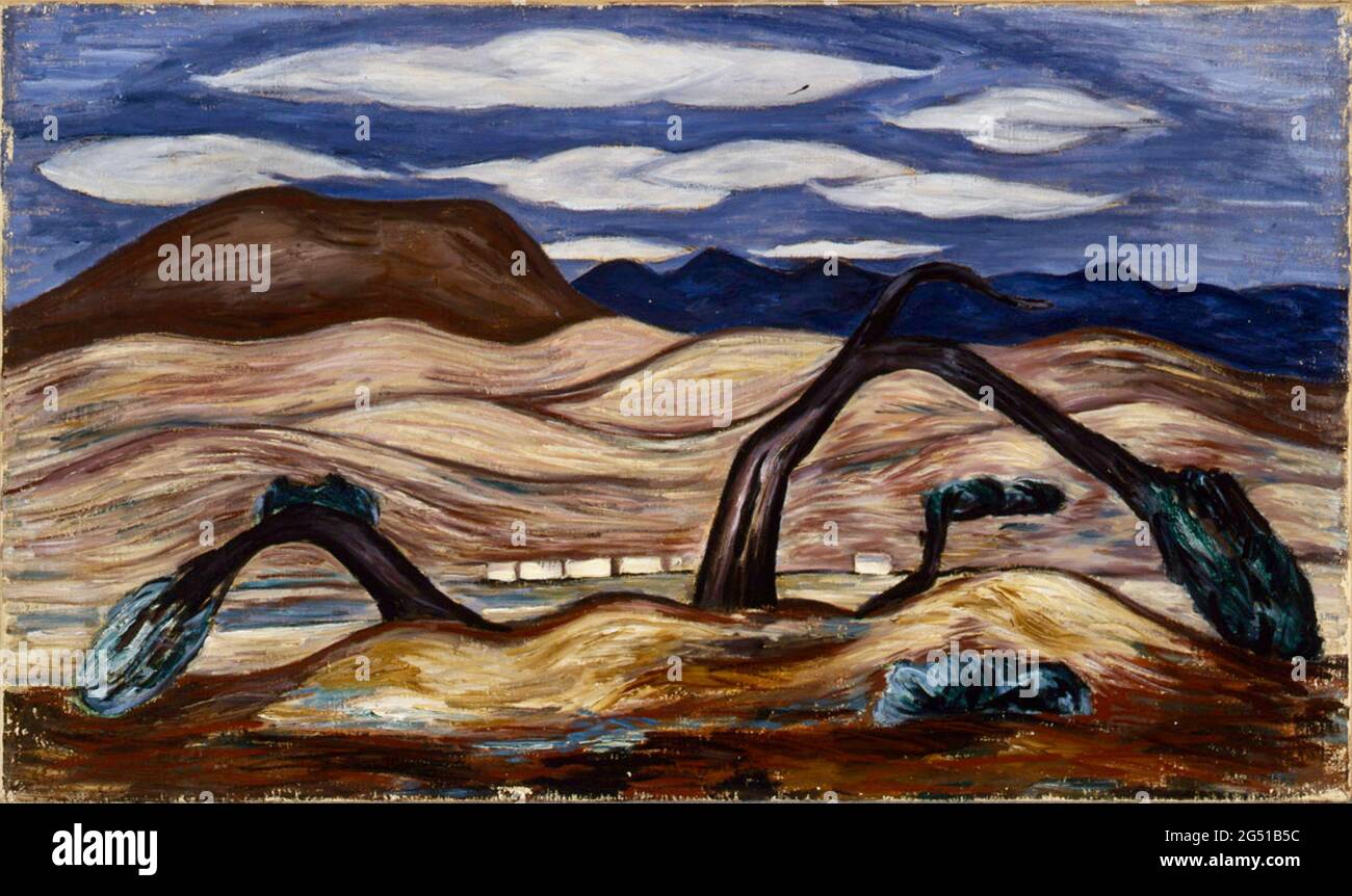 Marsden Hartley paesaggio artwork intitolato New Mexico Recollections Foto Stock