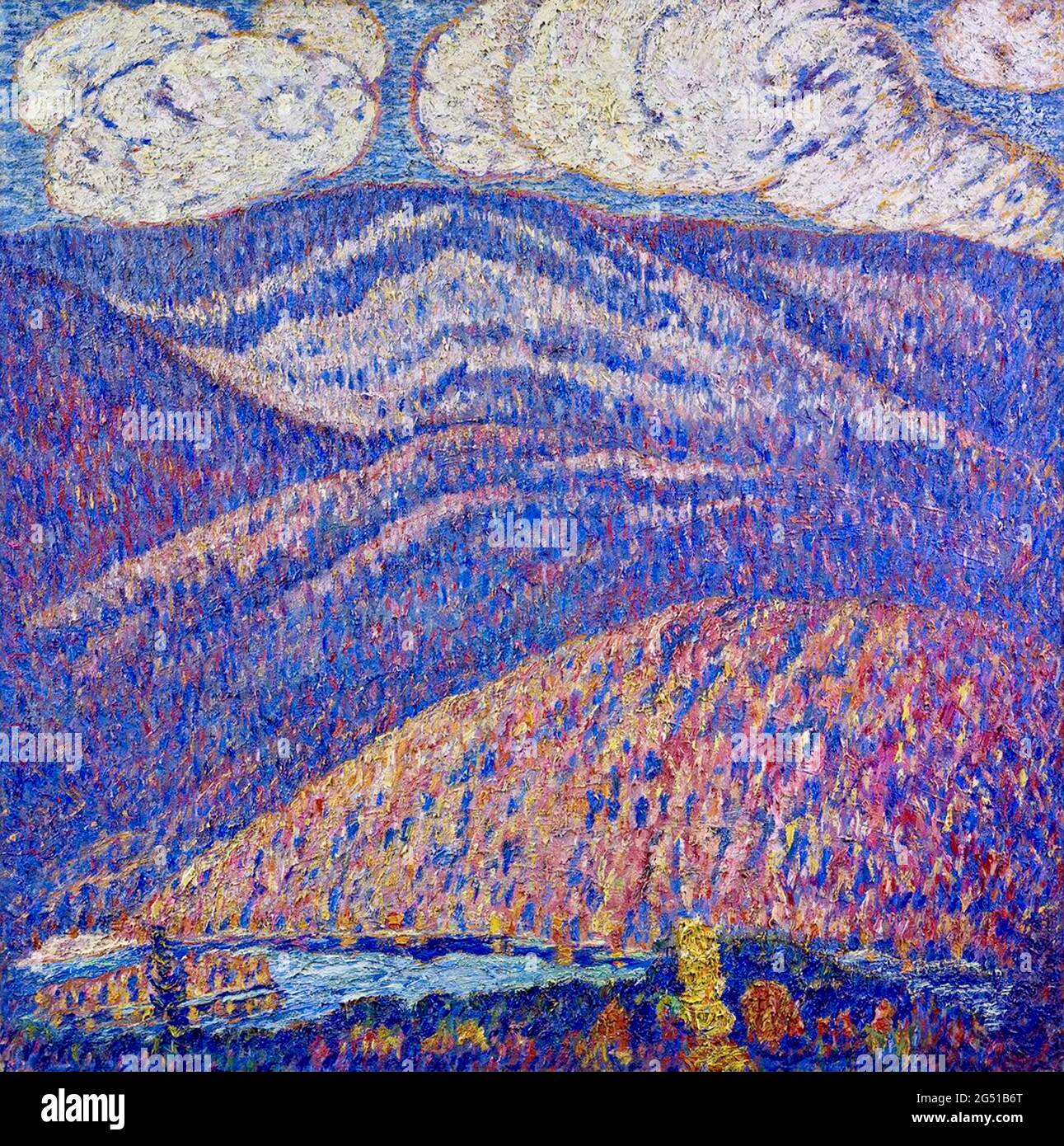 Opere d'arte paesaggistica di Marsden Hartley dal titolo Hall of the Mountain King. Foto Stock