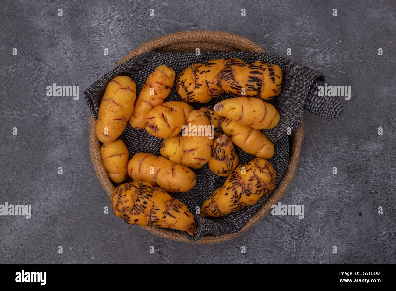 Oca, tubero utilizzato nella cucina peruviana e le Ande americane Foto Stock