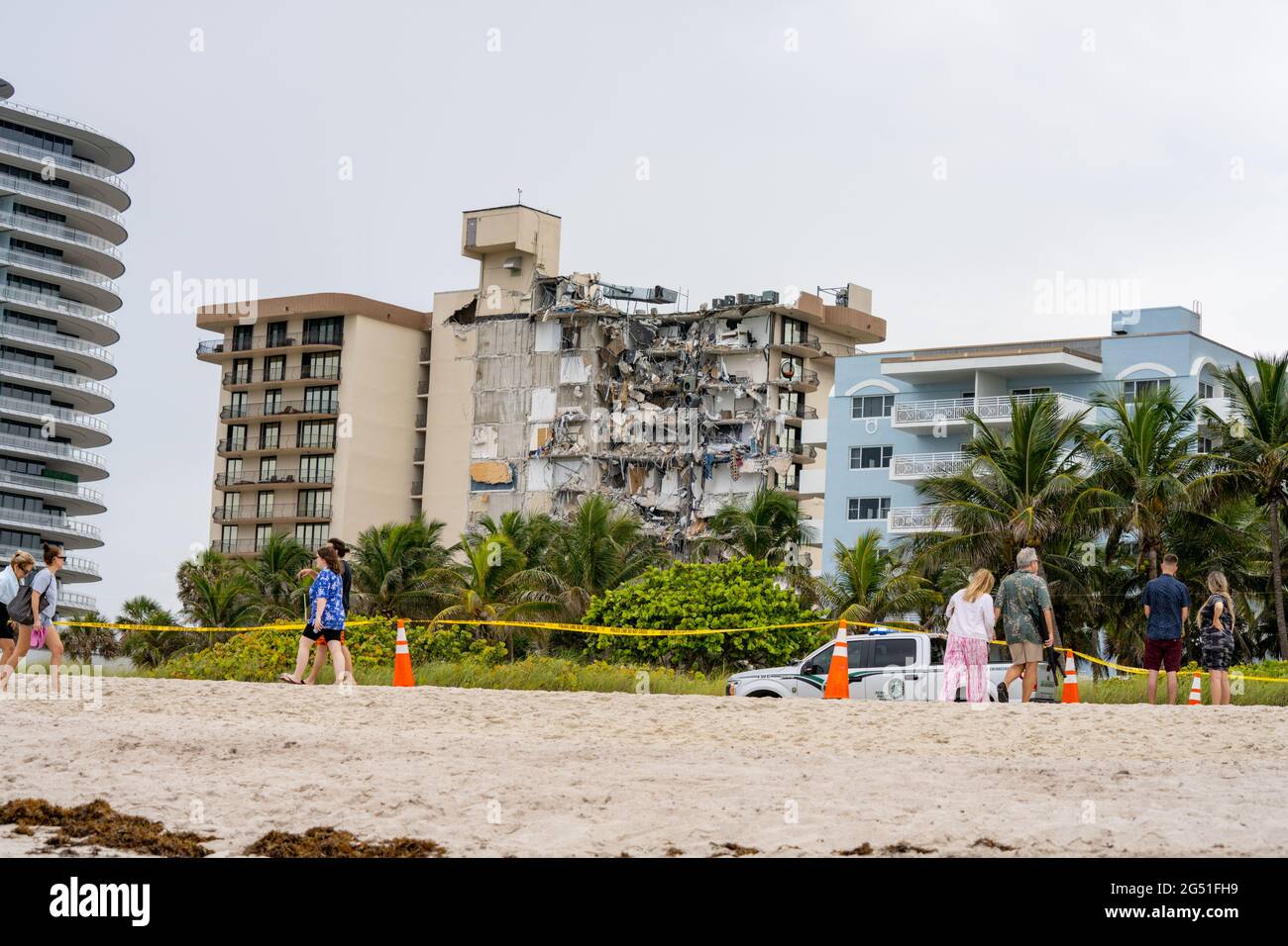 Condominio crollo Chaplain Towers Miami Surfside notizie foto Foto