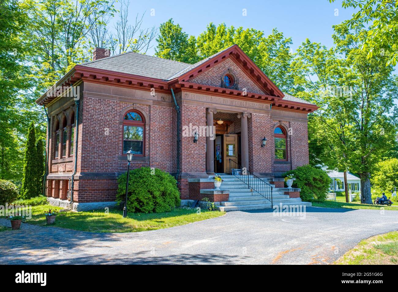 La biblioteca di Phineas Newton sul comune a Royalston, Massachusetts Foto Stock