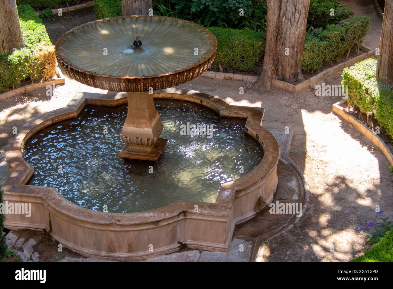 ALHAMBRA DE GRANADA la alcazaba es el recinto situado en la parte más occidental del cerro de Sabika, de planta trapezoidale algo irregolare, constituía Foto Stock