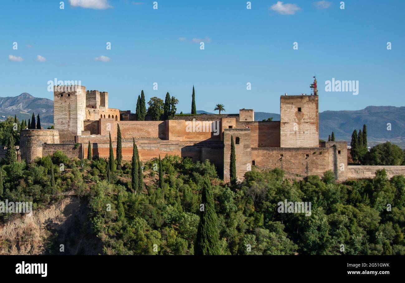ALHAMBRA DE GRANADA ANDALUCIA la Alhambra es un complesso monumentale sobre una ciudad palatina Andalusí situado en Granada, España.alhambra Foto Stock