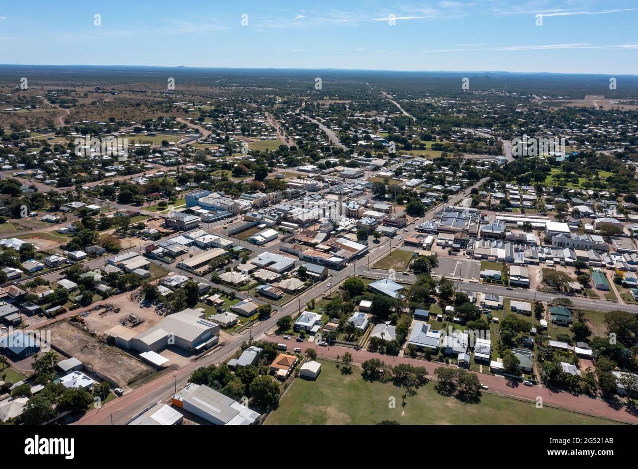 La città nord del Queensland di Charters Towers, Australia. Foto Stock