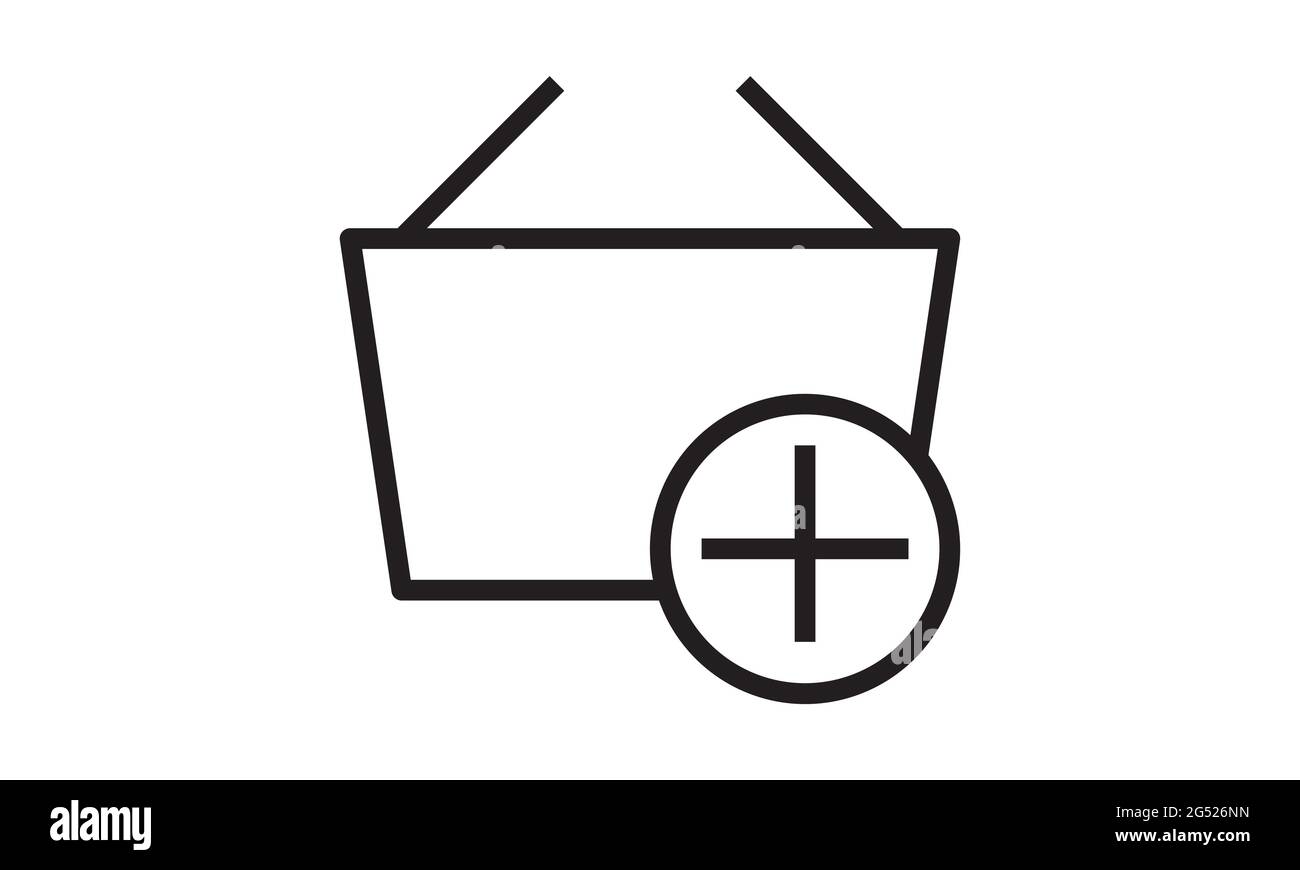 Immagine vettoriale dell'icona Aggiungi al carrello Illustrazione Vettoriale