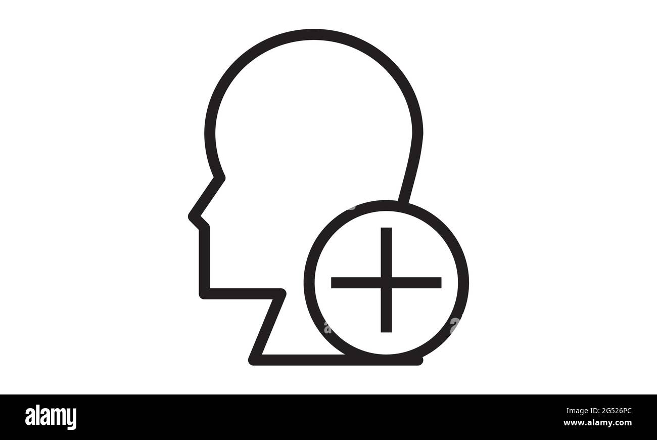 icona aggiungi contatto. Elemento di semplice icona per siti web, web design, app mobile, grafica info. Icona di linea spessa per il disegno e lo sviluppo di Web site, Illustrazione Vettoriale