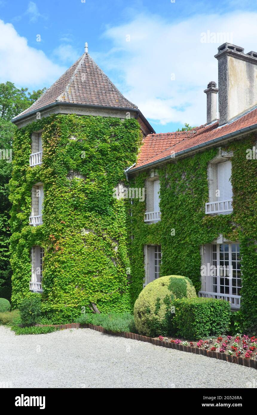 FRANCIA. ALTA MARNA (52). COLOMBEY-LES-DEUX-EGLISES. LA BOISSERIE, CASA ACQUISTATA IL 9 GIUGNO 1934 DA CHARLES DE GAULLE E SUA MOGLIE YVONNE. IL FAM Foto Stock