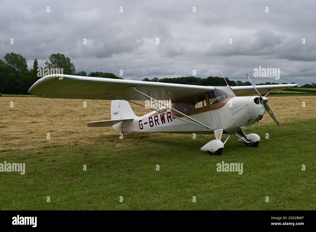 Aeronca 11A Chief, Turweston Airfield, Buckinghamshire, Inghilterra Foto Stock