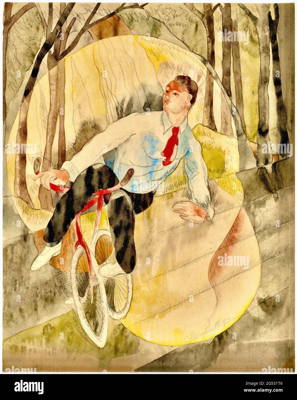 Charles Demuth opera dal titolo The Bicycle Rider dal 1919 Foto Stock