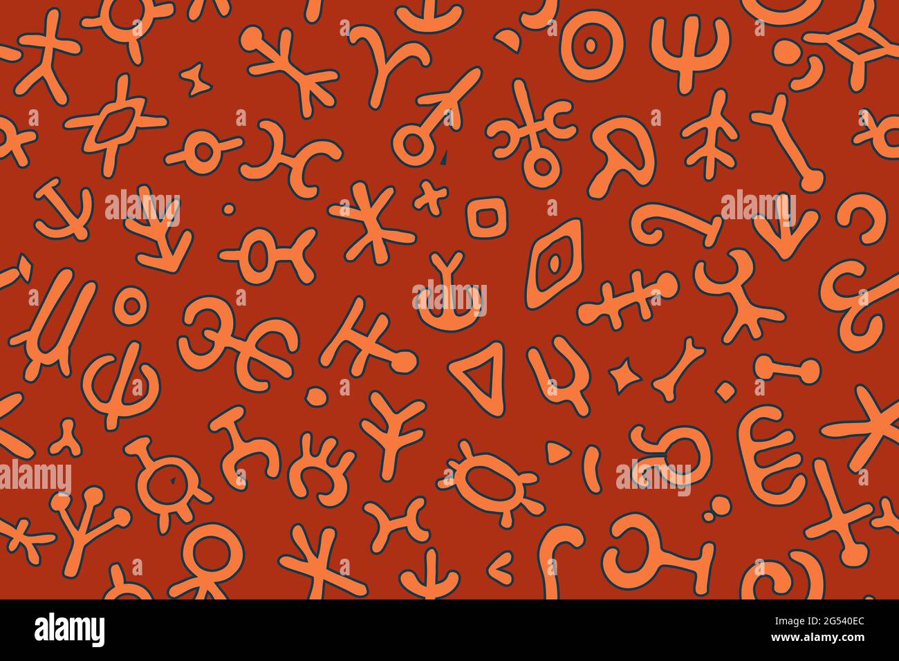 Modello senza giunture di forme organiche astratte. Texture vettoriale stile pennello su sfondo isolato, EPS8, No.7. Illustrazione Vettoriale