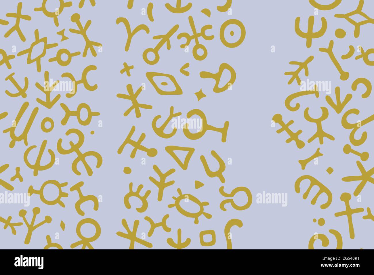 Modello senza giunture di forme organiche astratte. Texture vettoriale stile pennello su sfondo isolato, EPS8, N.4. Illustrazione Vettoriale