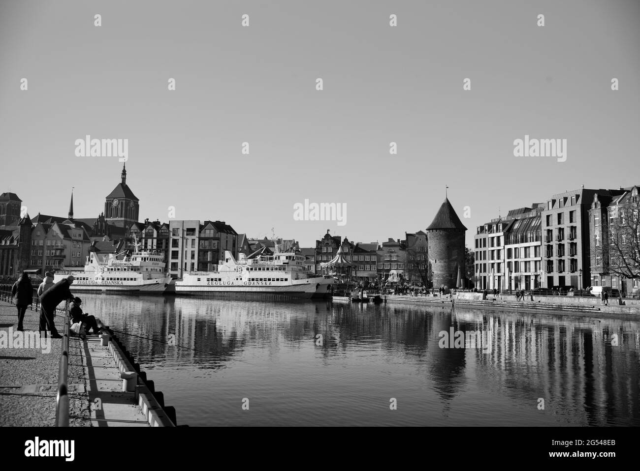 Moltawa, Old City Gdansk, Polonia Foto Stock