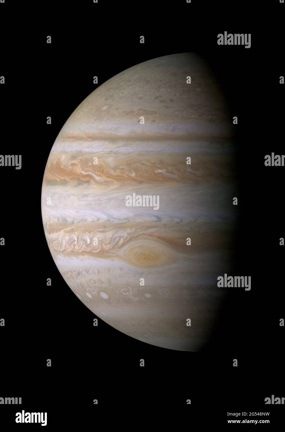 GIOVE - 2004 - Cassini Huygens immagine di Giove presa su un flyby in rotta verso Saturno, dove si trova la maggior parte del lavoro della sonda Cassini Huygens - Foto Foto Stock