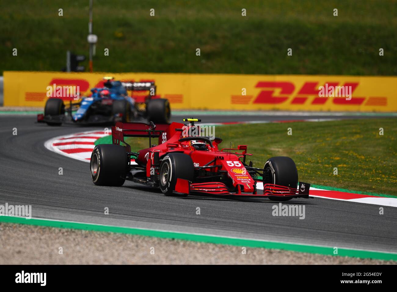 55 Carlos Sainz Jr Scuderia Ferrari. Formula 1 Campionato del mondo 2021, GP di Stiria 2021, 24-27 giugno 2021 Foto Stock