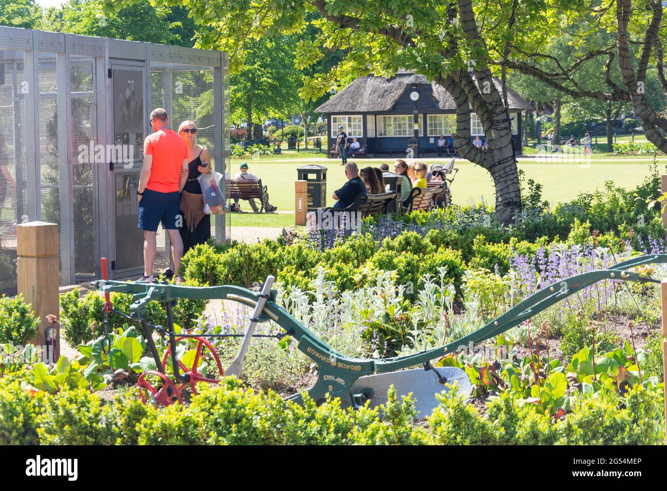 Victoria Park, Tenterbanks, Stafford, Staffordshire, Inghilterra, Regno Unito Foto Stock