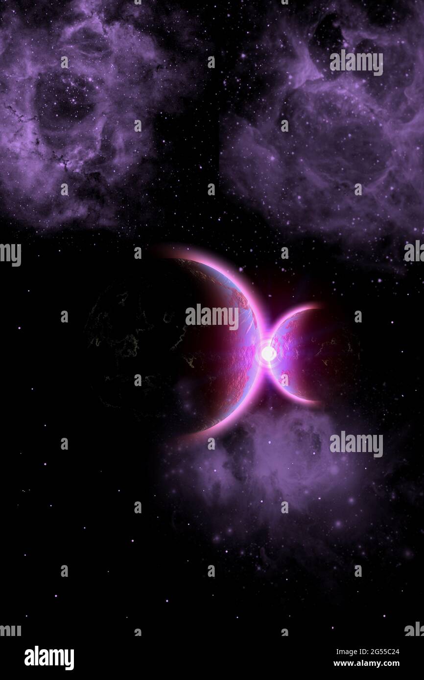 Mondi binari Foto Stock