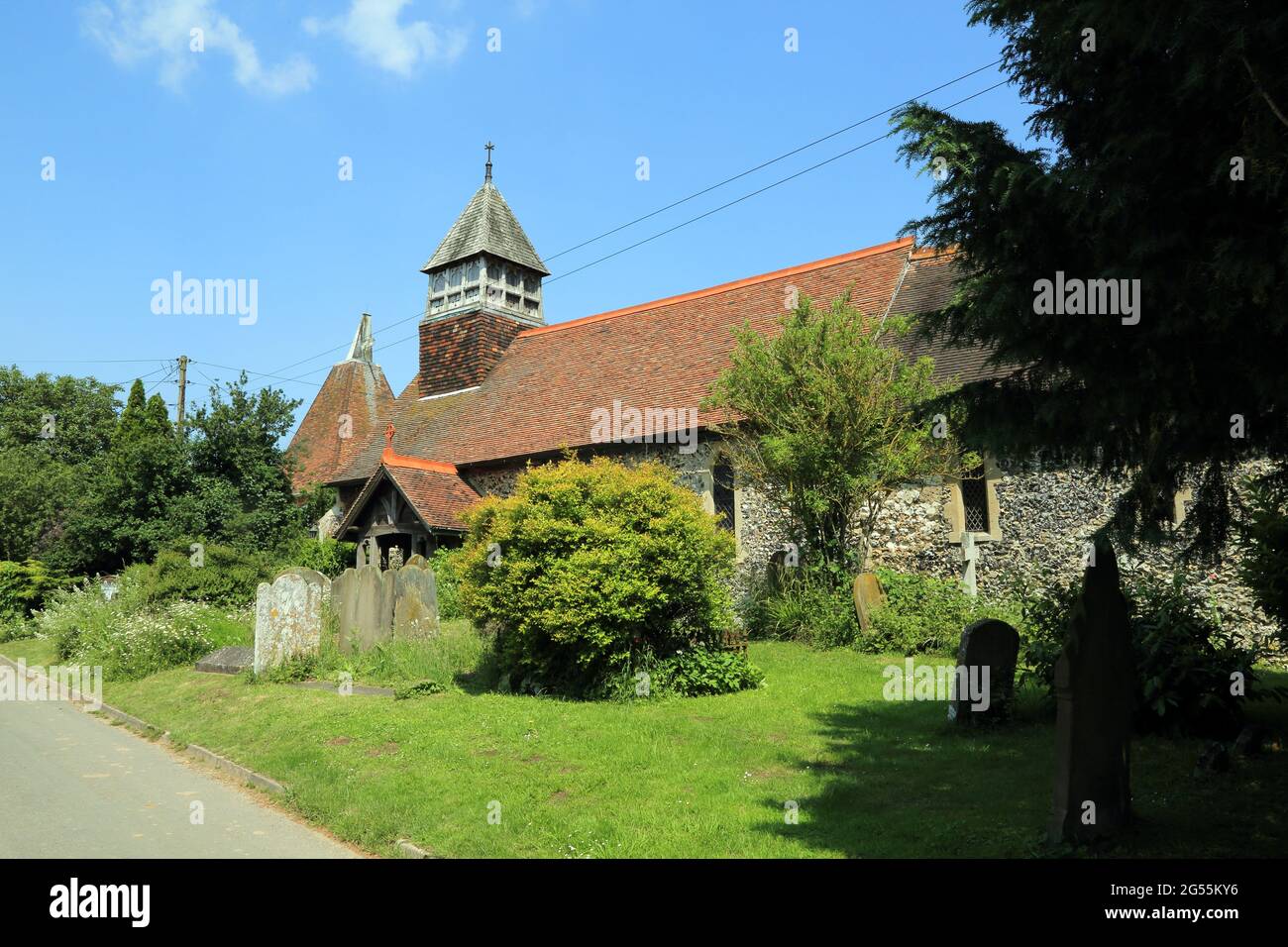 Santa Maria, Santa Maria, santa maria, santa maria, Chiesa, anglicano, villaggio, rurale, stodmarsh, kent, inghilterra, regno unito Foto Stock