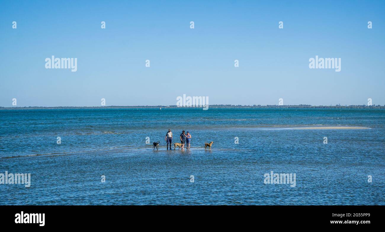 Appartamenti maridali a Beachmere, Moreton Bay, Queensland, Australia Foto Stock
